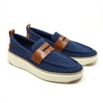 Cole Haan mocassin blauw textiel 37200